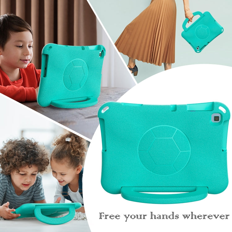 For Huawei MatePad SE 10.1 2022 Handle Football Shaped EVA Shockproof Tablet Case(Mint  Green) - Huawei by PMC TechLife | Online Shopping South Africa | PMC TechLife | Buy Now Pay Later Mobicred