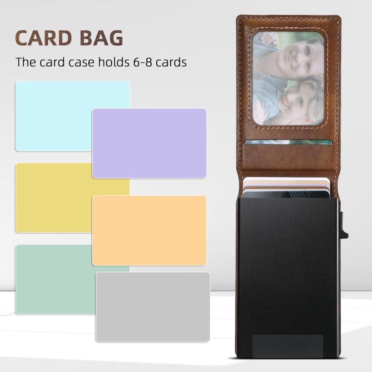 For iPhone 16e Suteni H19 Oil Wax 2-in-1 MagSafe Removable Card Box Back Phone Case(Brown) - iPhone 16e Cases by Suteni | Online Shopping South Africa | PMC TechLife | Buy Now Pay Later Mobicred