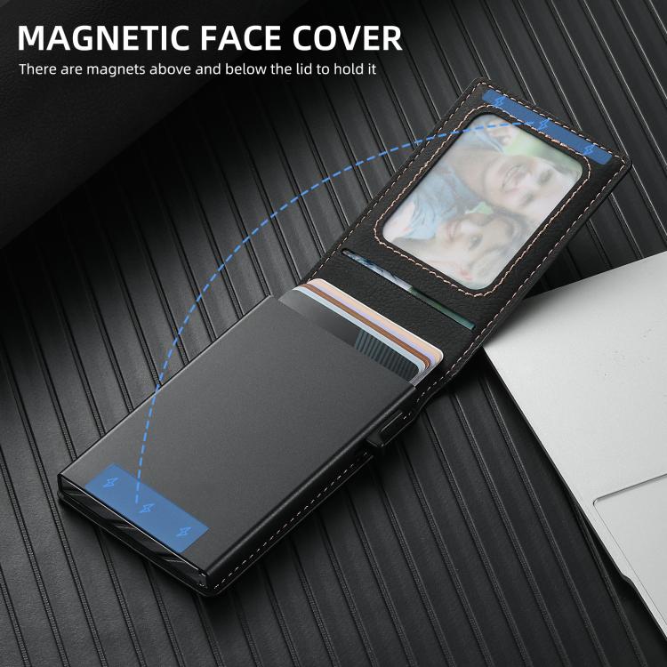 For iPhone 16e Suteni H19 Litchi Grain 2-in-1 MagSafe Removable Card Box Back Phone Case(Black) - free shipping - PMC TechLife - Order now!
