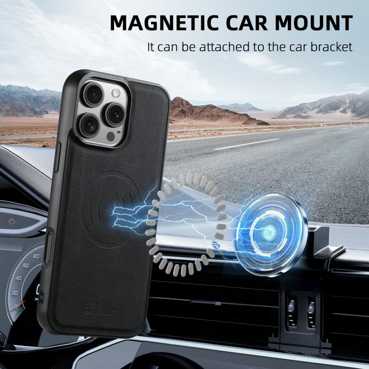 For iPhone 16e Suteni H19 Litchi Grain 2-in-1 MagSafe Removable Card Box Back Phone Case(Black) - free shipping - PMC TechLife - Order now!