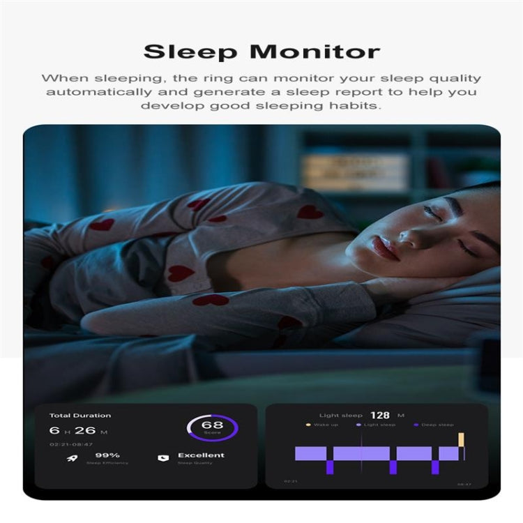 R09 SIZE 8 Smart Ring, Support Heart Rate / Blood Oxygen / Sleep Monitoring / Multiple Sports Modes(Gold) - Smart Rings / Smart Telephones by PMC TechLife | Online Shopping South Africa | PMC TechLife | Buy Now Pay Later Mobicred