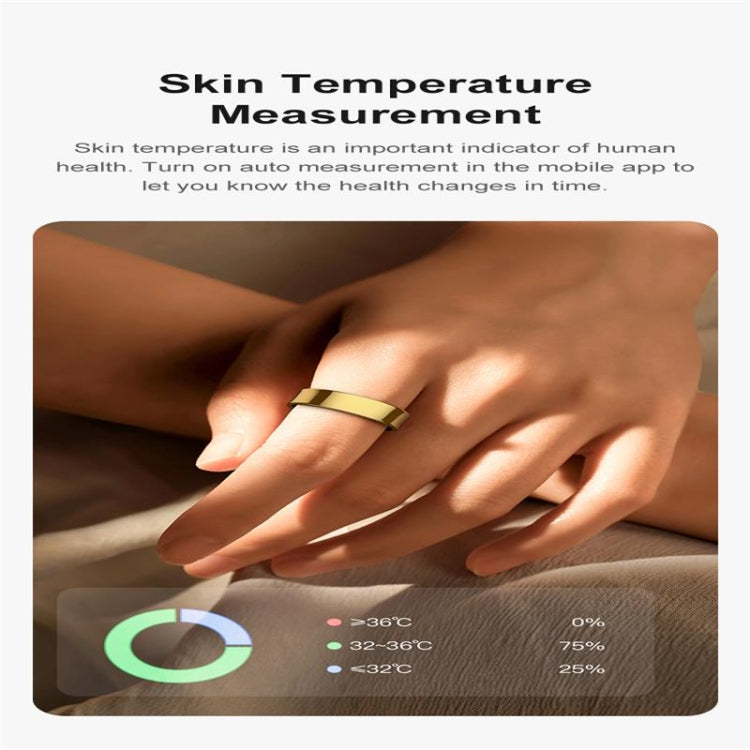 R09 SIZE 9 Smart Ring, Support Heart Rate / Blood Oxygen / Sleep Monitoring / Multiple Sports Modes(Gold) - free shipping - PMC TechLife - Order now!