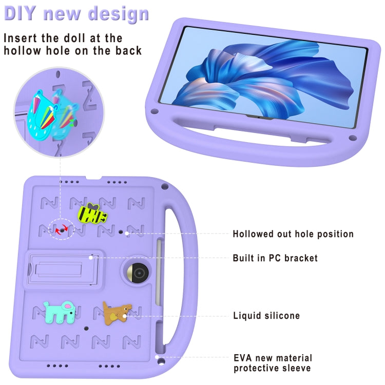 For Honor Pad 9 12.1 Cartoon Sparrow EVA Shockproof Tablet Case(Taro Purple) - Honor by PMC TechLife | Online Shopping South Africa | PMC TechLife | Buy Now Pay Later Mobicred