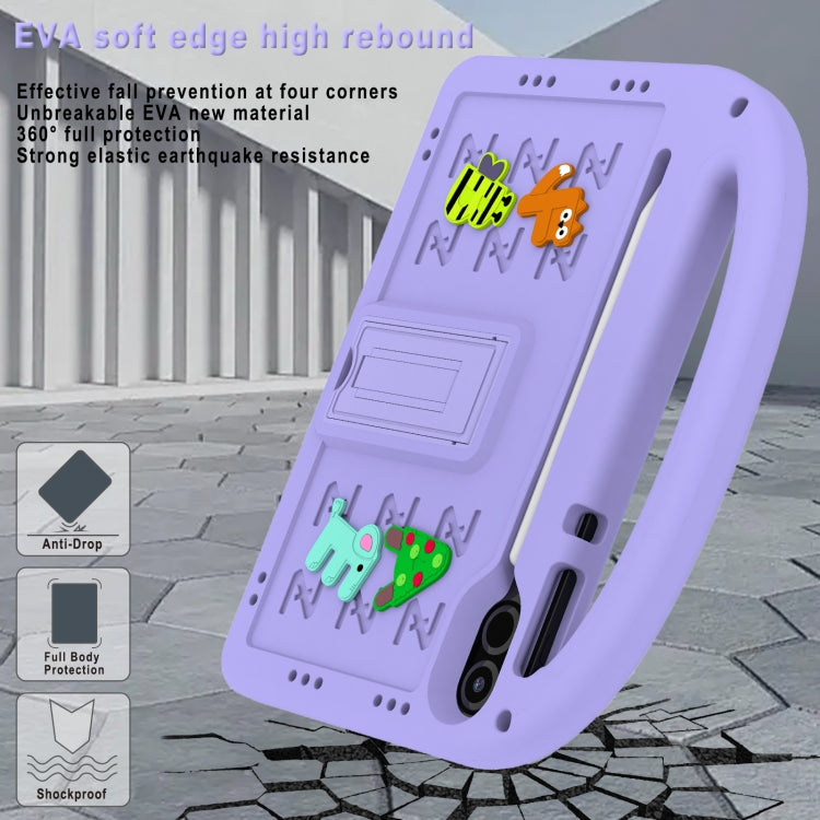 For Honor Pad X8 Pro 11.5 Cartoon Sparrow EVA Shockproof Tablet Case(Taro Purple) - Honor by PMC TechLife | Online Shopping South Africa | PMC TechLife | Buy Now Pay Later Mobicred