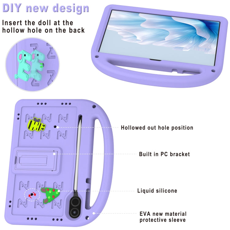 For Honor Pad X9 11.5  Cartoon Sparrow EVA Shockproof Tablet Case(Taro Purple) - Honor by PMC TechLife | Online Shopping South Africa | PMC TechLife | Buy Now Pay Later Mobicred