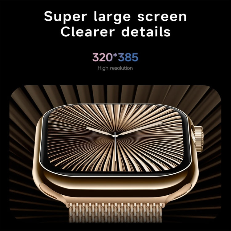 KL08 2.04 inch Color Screen Smart Watch Steel Strap, Support Bluetooth Call(Gold) - Smart Watches by PMC TechLife | Online Shopping South Africa | PMC TechLife | Buy Now Pay Later Mobicred