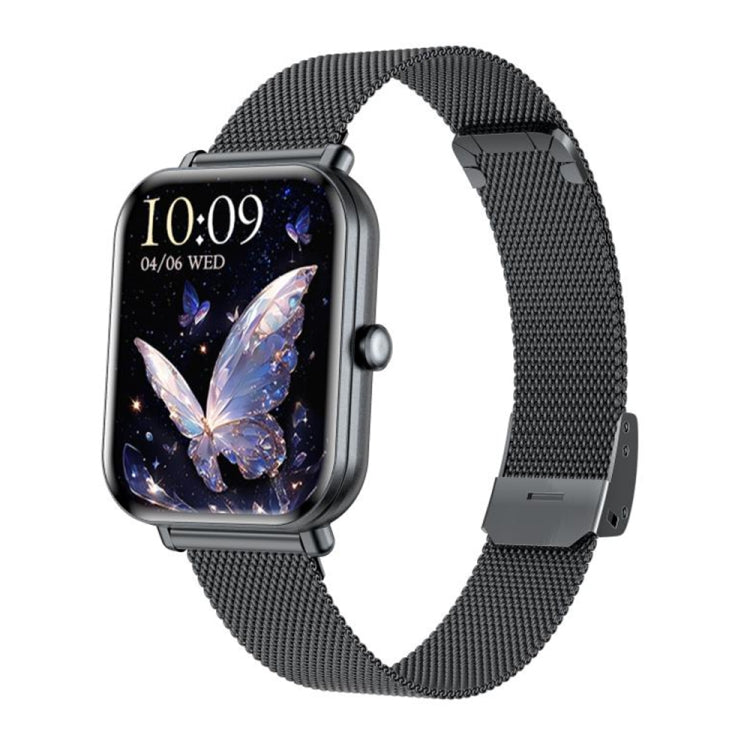 KM66 1.75 inch Color Screen Smart Watch Milan Steel Strap, Support Bluetooth Call(Black) - Smart Watches by PMC TechLife | Online Shopping South Africa | PMC TechLife | Buy Now Pay Later Mobicred