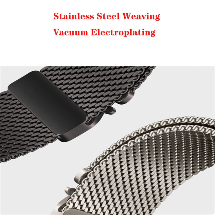 For Apple Watch 42mm / 41mm / 40mm / 38mm Umbrella Buckle Think Milanese Plate Stainless Steel Paracord Buckle Watch Band(Silver) - free shipping - PMC TechLife - Order now!