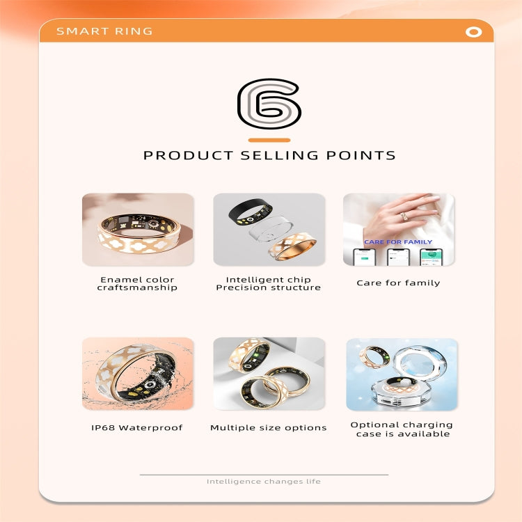R10M SIZE 8 Smart Ring, Support Heart Rate / Blood Oxygen / Sleep Monitoring / Multiple Sports Modes(Rose Gold) - Smart Rings / Smart Telephones by PMC TechLife | Online Shopping South Africa | PMC TechLife | Buy Now Pay Later Mobicred