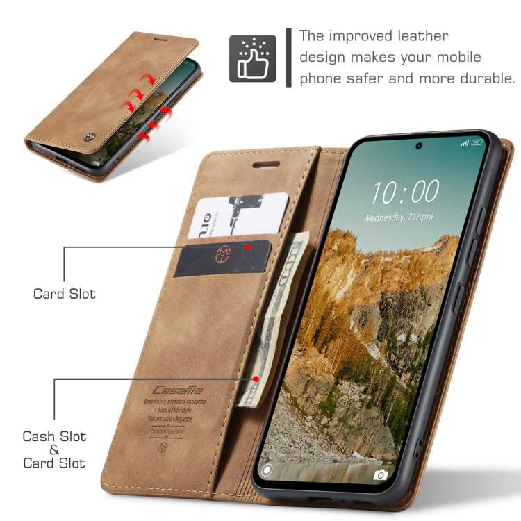 For Redmi Note 14 5G CaseMe 013 Multifunctional Horizontal Flip Leather Phone Case(Brown) - free shipping - PMC Jewellery - Order now!