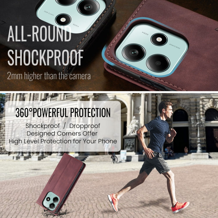 For Redmi Note 14 5G CaseMe 013 Multifunctional Horizontal Flip Leather Phone Case(Red) - free shipping - PMC Jewellery - Order now!