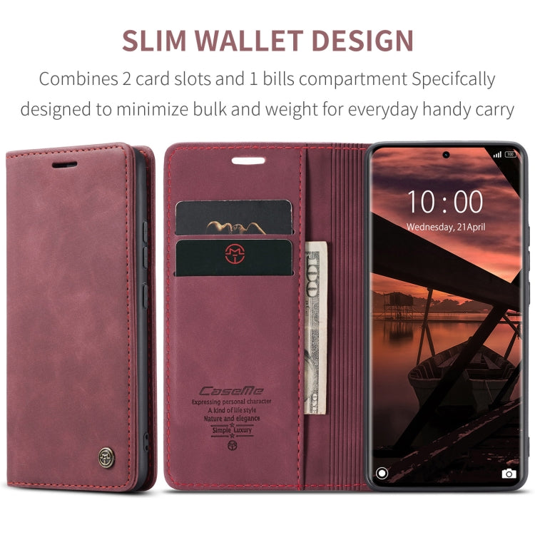 For Redmi Note 14 Pro 5G CaseMe 013 Multifunctional Horizontal Flip Leather Phone Case(Red) - free shipping - PMC Jewellery - Order now!