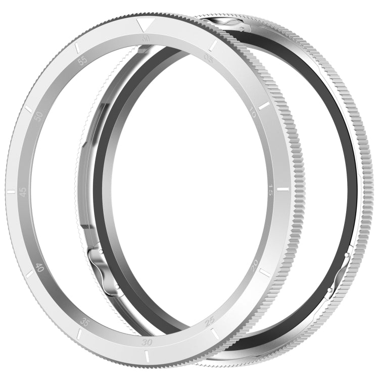 For Xiaomi Watch S4 Tempered Glass Film Hybrid Stainless Steel Watch Protective Ring(Scale Silver) - free shipping - PMC TechLife - Order now!