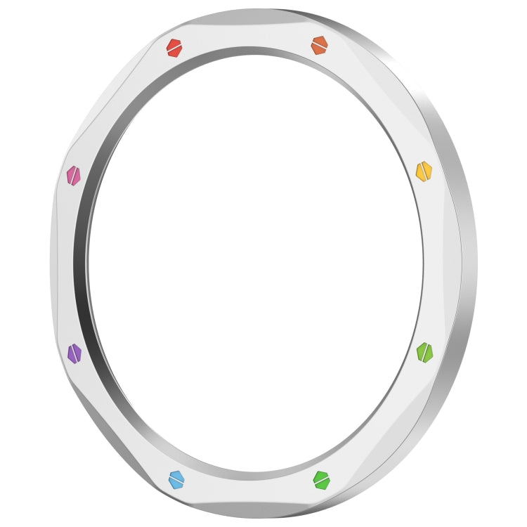 For Xiaomi Watch S4 Tempered Glass Film Hybrid Stainless Steel Watch Protective Ring(Silver Rainbow) - free shipping - PMC TechLife - Order now!