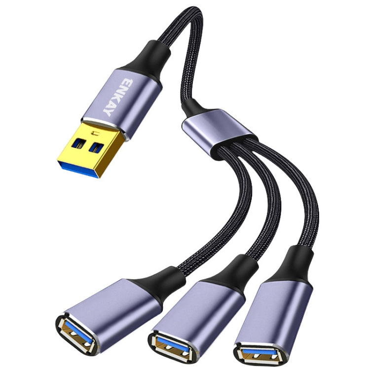 ENKAY ENK-CB172 USB 2.0 to 3 USB 2.0 OTG Splitter Y Cable Extension Cord, Length:1.2m - USB Cable by ENKAY | Online Shopping South Africa | PMC TechLife | Buy Now Pay Later Mobicred