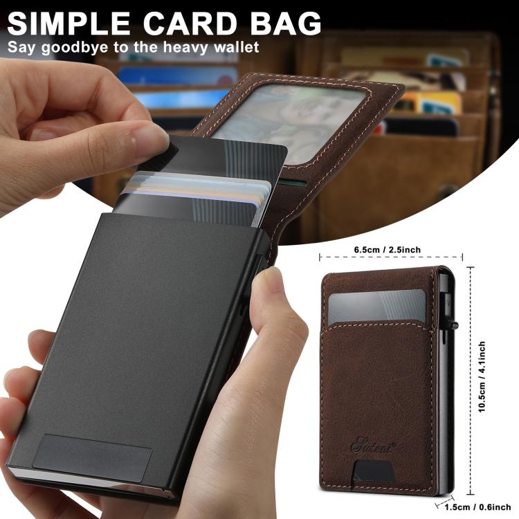 For Samsung Galaxy S25+ 5G Suteni H19 Litchi Texture 2-in-1 MagSafe Removable Card Case Back Phone Case(Brown) - Galaxy S25+ 5G Cases by Suteni | Online Shopping South Africa | PMC TechLife | Buy Now Pay Later Mobicred