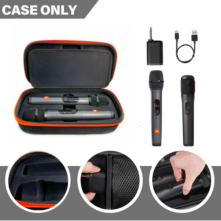 For JBL PartyBox Handheld Wireless Mic Travel Storage Bag Portable EVA Hard Shell Protective Bag - Microphone by PMC TechLife | Online Shopping South Africa | PMC TechLife | Buy Now Pay Later Mobicred