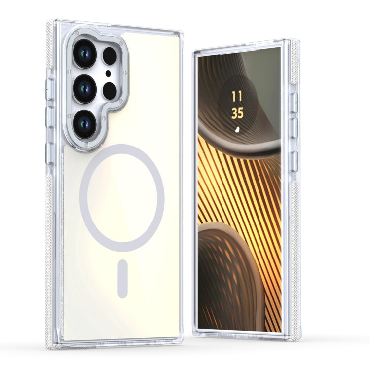 For Samsung Galaxy S25 Ultra 5G Dual-Color Gradient Discolor MagSafe Phone Case(White) - Galaxy S25 Ultra 5G Cases by PMC Jewellery | Online Shopping South Africa | PMC Jewellery | Buy Now Pay Later Mobicred