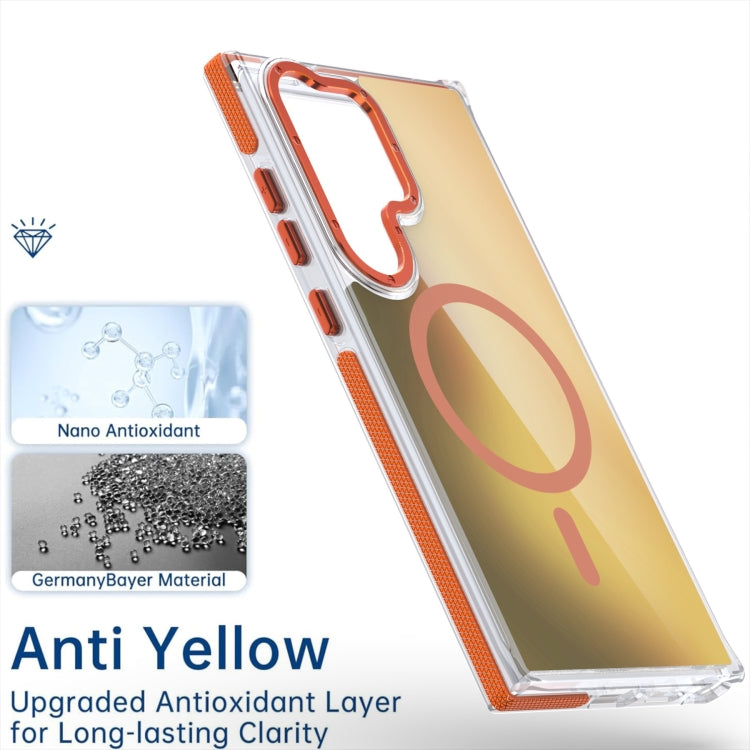 For Samsung Galaxy S25+ 5G Dual-Color Gradient Discolor MagSafe Phone Case(Orange) - Galaxy S25+ 5G Cases by PMC Jewellery | Online Shopping South Africa | PMC Jewellery | Buy Now Pay Later Mobicred