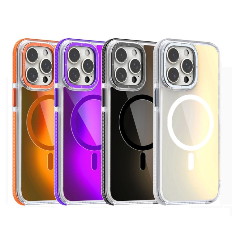 For iPhone 16e Dual-Color Gradient Discolor MagSafe Phone Case(White) - iPhone 16e Cases by PMC TechLife | Online Shopping South Africa | PMC TechLife | Buy Now Pay Later Mobicred