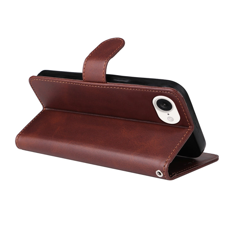 For iPhone 16e ENKAY Card Wallet Calf Texture Leather Phone Case with Screen Film(Pink) - iPhone 16e Cases by ENKAY | Online Shopping South Africa | PMC TechLife | Buy Now Pay Later Mobicred