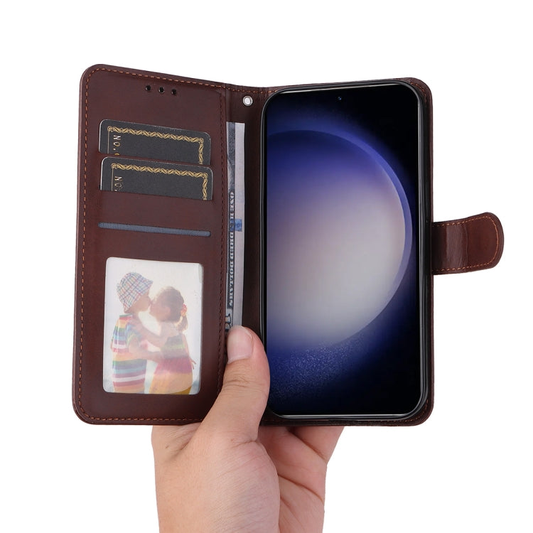 For Samsung Galaxy S25+ 5G ENKAY Card Wallet Calf Texture Leather Phone Case with Screen Film(Black) - Galaxy S25+ 5G Cases by ENKAY | Online Shopping South Africa | PMC Jewellery | Buy Now Pay Later Mobicred