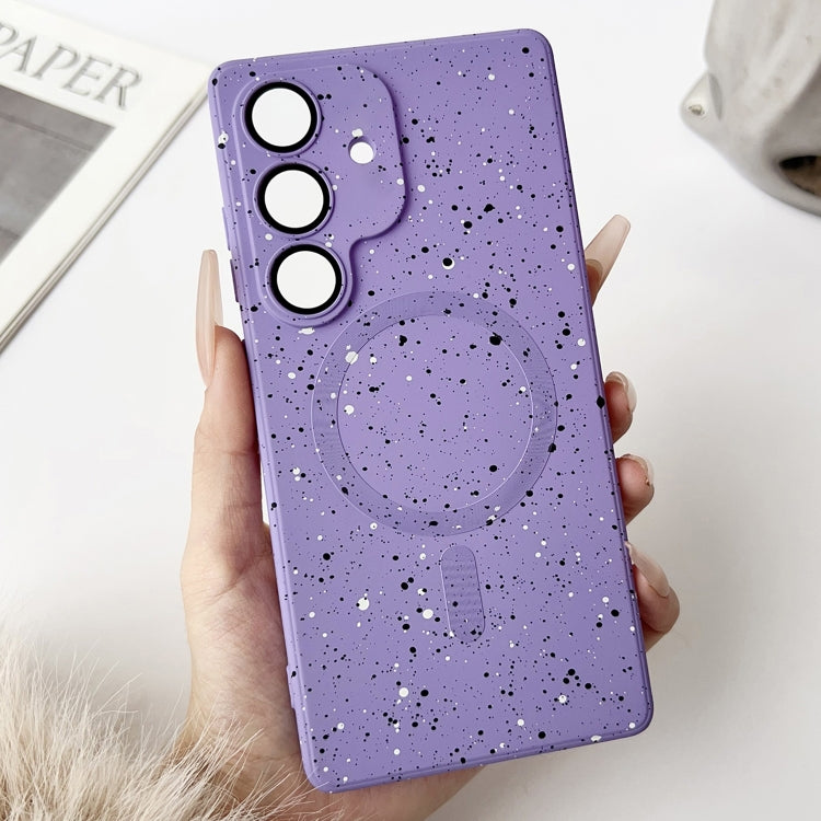 For Samsung Galaxy S25 5G Starry Sky TPU Shockproof MagSafe Phone Case(Purple) - free shipping - PMC Jewellery - Order now!