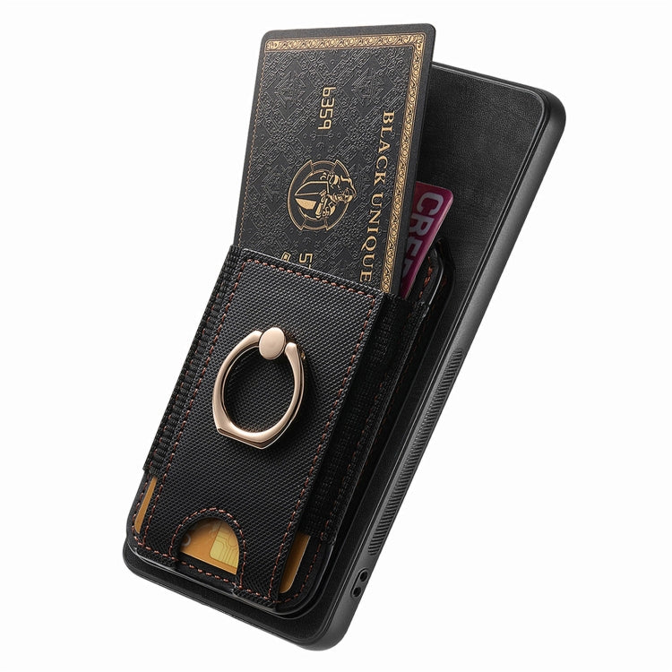 For Samsung Galaxy S25 Ultra 5G Retro Splitable Magnetic Stand Card Bag Leather Phone Case(Black) - Galaxy S25 Ultra 5G Cases by PMC Jewellery | Online Shopping South Africa | PMC Jewellery | Buy Now Pay Later Mobicred