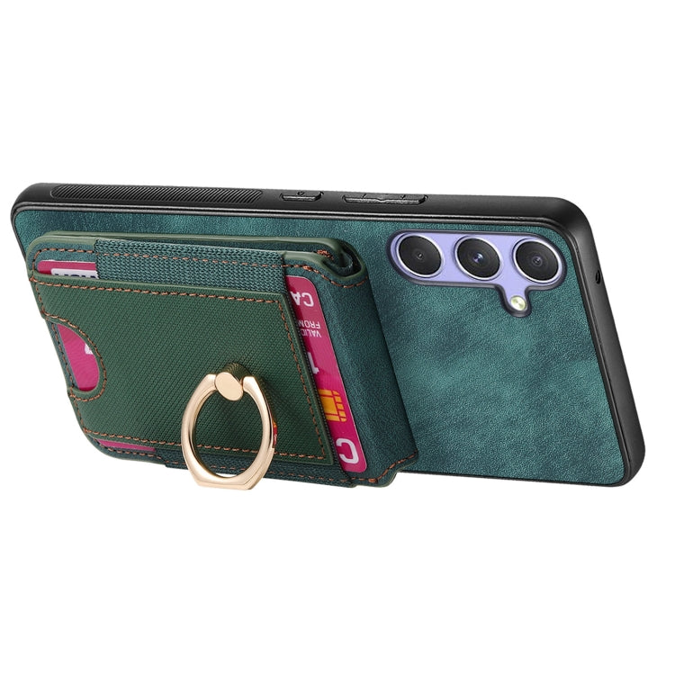 For Samsung Galaxy S25 Ultra 5G Retro Splitable Magnetic Stand Card Bag Leather Phone Case(Green) - Galaxy S25 Ultra 5G Cases by PMC Jewellery | Online Shopping South Africa | PMC Jewellery | Buy Now Pay Later Mobicred