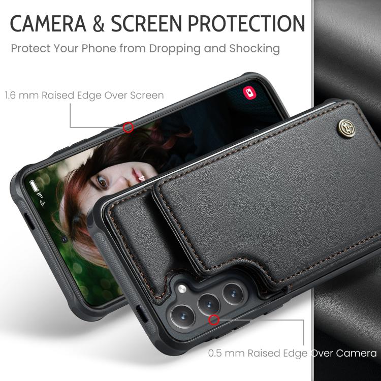 For Samsung Galaxy S25+ 5G CaseMe C22 Card Slots Holder RFID Anti-theft Phone Case(Black) - Galaxy S25+ 5G Cases by CaseMe | Online Shopping South Africa | PMC Jewellery | Buy Now Pay Later Mobicred