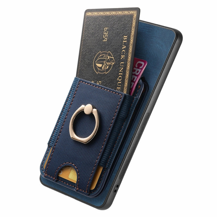 For Honor Magic7 Pro Retro Splitable Magnetic Stand Card Bag Leather Phone Case(Blue) - Honor Cases by PMC TechLife | Online Shopping South Africa | PMC TechLife | Buy Now Pay Later Mobicred
