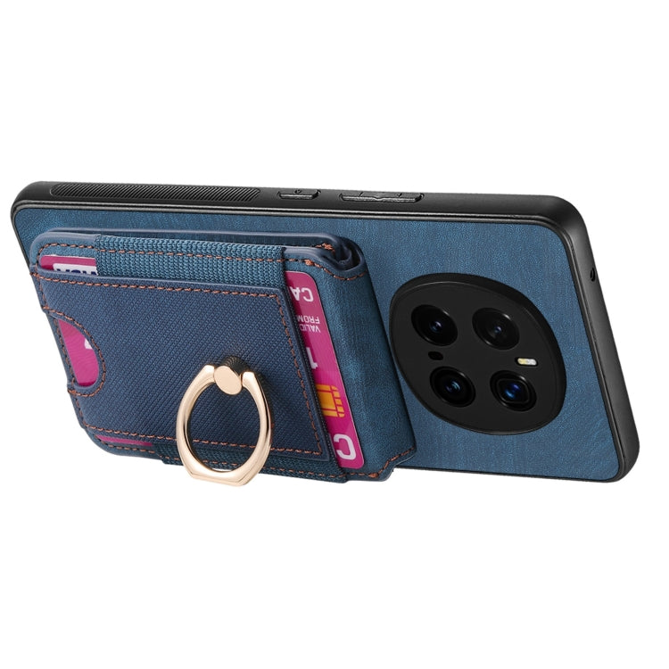 For Honor Magic7 Pro Retro Splitable Magnetic Stand Card Bag Leather Phone Case(Blue) - Honor Cases by PMC TechLife | Online Shopping South Africa | PMC TechLife | Buy Now Pay Later Mobicred