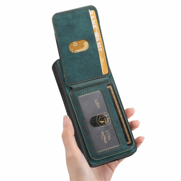 For Honor Magic7 Pro Retro Splitable Magnetic Stand Card Bag Leather Phone Case(Green) - Honor Cases by PMC TechLife | Online Shopping South Africa | PMC TechLife | Buy Now Pay Later Mobicred