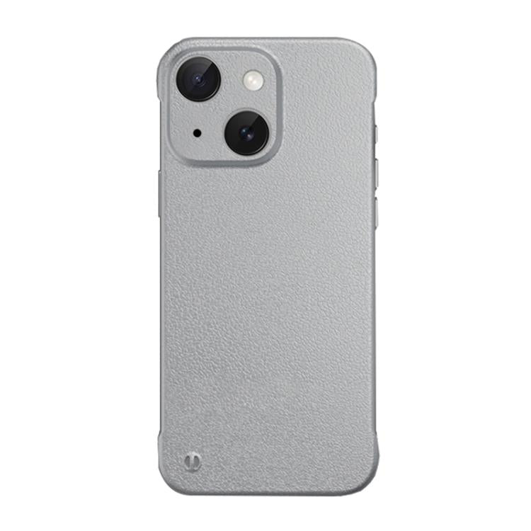 For iPhone 15 Plus Frameless Litchi Texture PC Phone Case(Titanium Silver) - iPhone 15 Plus Cases by PMc TechLife | Online Shopping South Africa | PMc TechLife | Buy Now Pay Later Mobicred