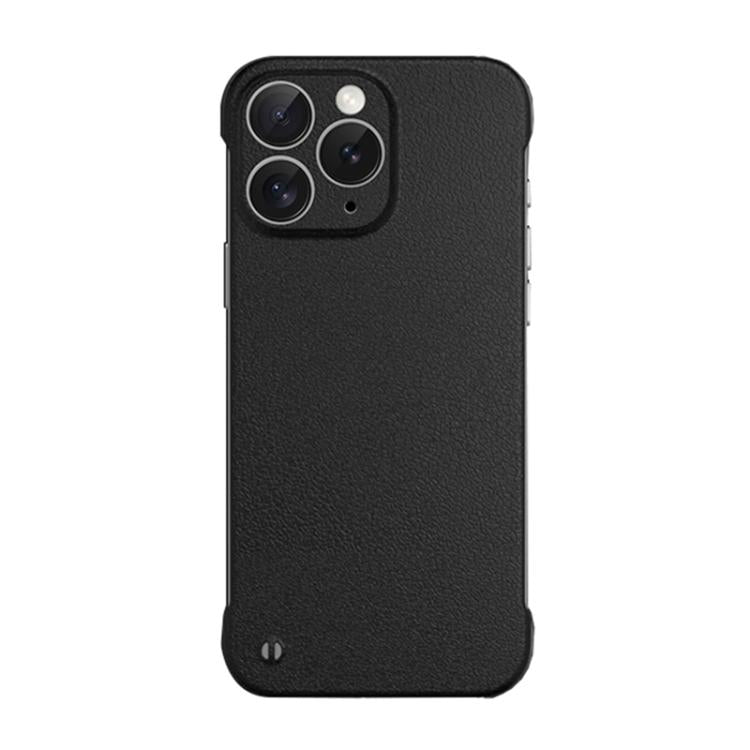 For iPhone 11 Pro Max Frameless Litchi Texture PC Phone Case(Graphite Black) - iPhone 11 Pro Max Cases by PMc TechLife | Online Shopping South Africa | PMc TechLife | Buy Now Pay Later Mobicred