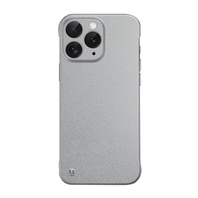 For iPhone 11 Pro Max Frameless Litchi Texture PC Phone Case(Titanium Silver) - iPhone 11 Pro Max Cases by PMc TechLife | Online Shopping South Africa | PMc TechLife | Buy Now Pay Later Mobicred