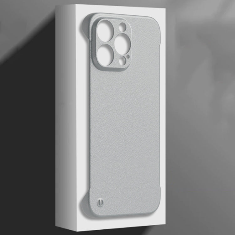 For iPhone 16 Frameless Litchi Texture PC Phone Case(Titanium Silver) - free shipping - PMc TechLife - Order now!