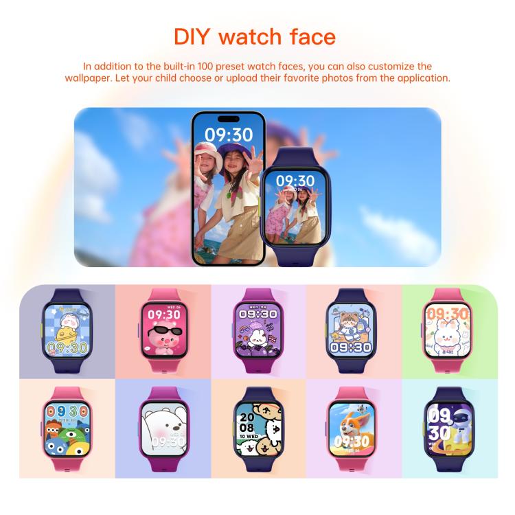 Wish 6 1.69 inch TFT Color Screen IP68 Waterproof Children Companion Smart Watch(Purple) - free shipping - PMC TechLife - Order now!