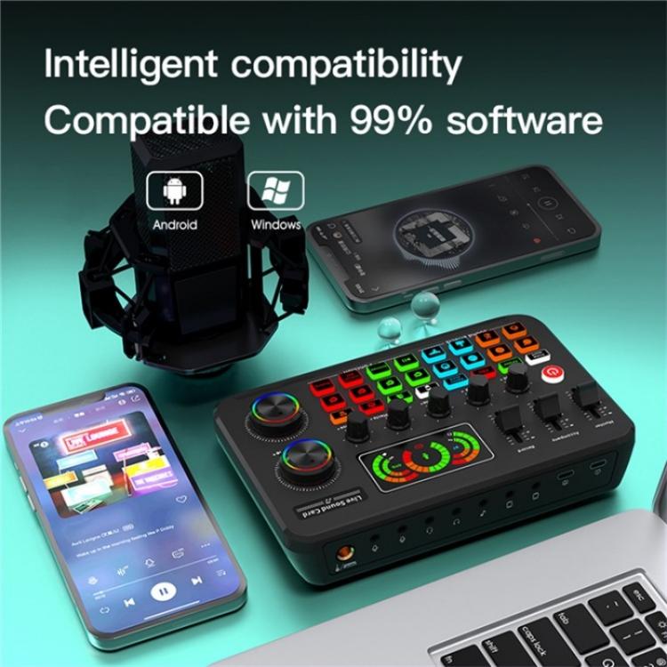 F996 Max Live Streaming / Gaming / Singing Audio Mixer USB Microphone Sound Card - Live Sound Effects Processors by PMC TechLife | Online Shopping South Africa | PMC TechLife | Buy Now Pay Later Mobicred