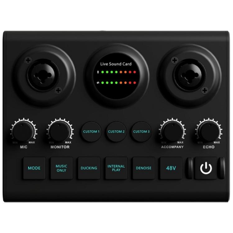 F10 48V Live Streaming Sound Card Audio Mixer Phantom Power Mixer - Live Sound Effects Processors by PMC TechLife | Online Shopping South Africa | PMC TechLife | Buy Now Pay Later Mobicred