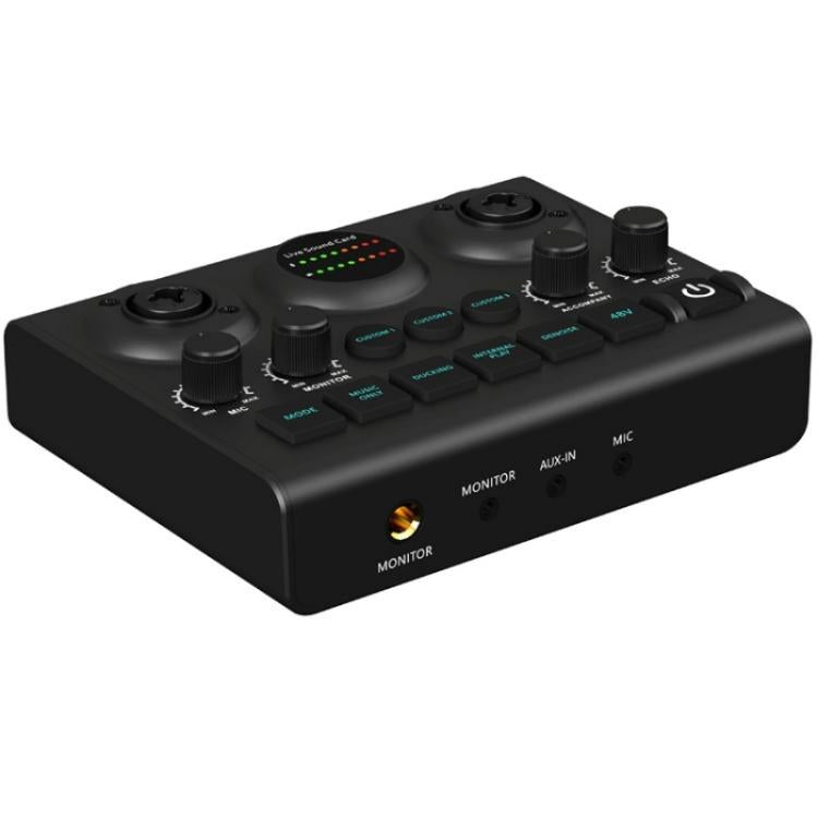 F10 48V Live Streaming Sound Card Audio Mixer Phantom Power Mixer - Live Sound Effects Processors by PMC TechLife | Online Shopping South Africa | PMC TechLife | Buy Now Pay Later Mobicred