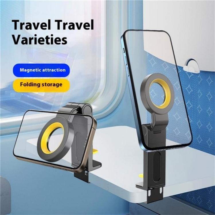CH21 Portable Folding Travel Phone Holder Airplane Train Desktop Magnetic Phone Holder - Universal Car Holders by PMC TechLife | Online Shopping South Africa | PMC TechLife | Buy Now Pay Later Mobicred