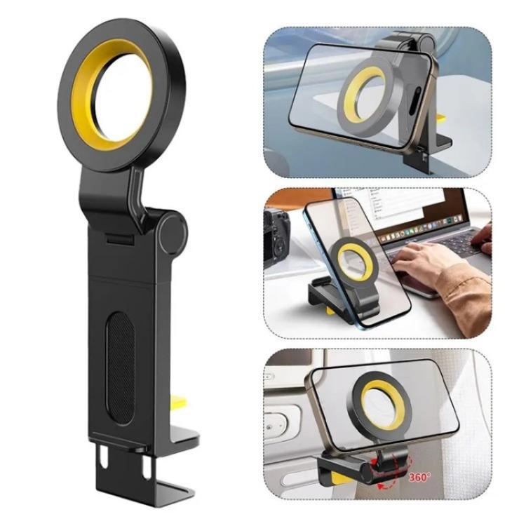 CH21 Portable Folding Travel Phone Holder Airplane Train Desktop Magnetic Phone Holder - Universal Car Holders by PMC TechLife | Online Shopping South Africa | PMC TechLife | Buy Now Pay Later Mobicred
