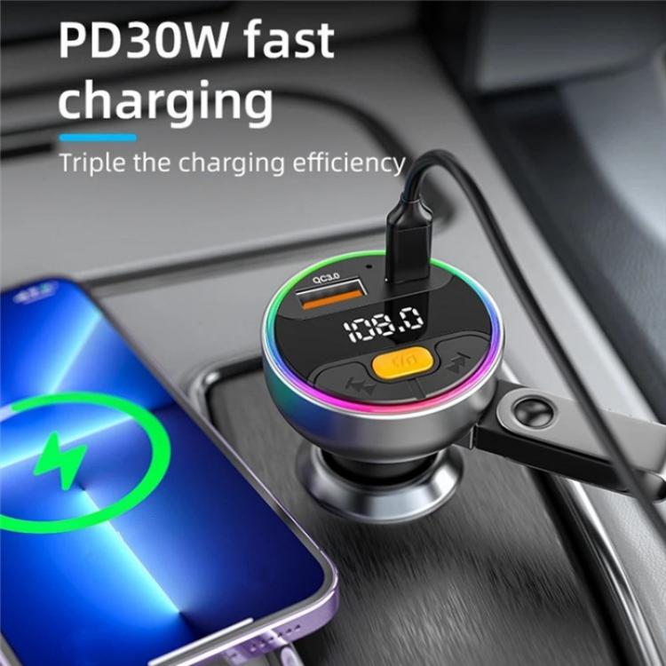 C9S QC3.0 PD 30W Charger FM Transmitter Multifunctional Bluetooth Car MP3 Player - Bluetooth Car Kits by PMC TechLife | Online Shopping South Africa | PMC TechLife | Buy Now Pay Later Mobicred