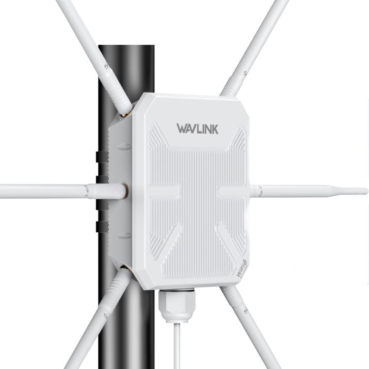 WAVLINK WN588HX3 AX3000 Outdoor WiFi Extender with 6 Antennas Dual Band WiFi Repeater, Plug:UK Plug - free shipping - PMC TechLife - Order now!