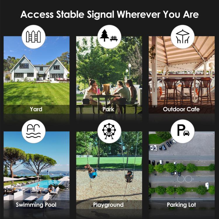 WAVLINK WN588HX3 AX3000 Outdoor WiFi Extender with 6 Antennas Dual Band WiFi Repeater, Plug:UK Plug - free shipping - PMC TechLife - Order now!