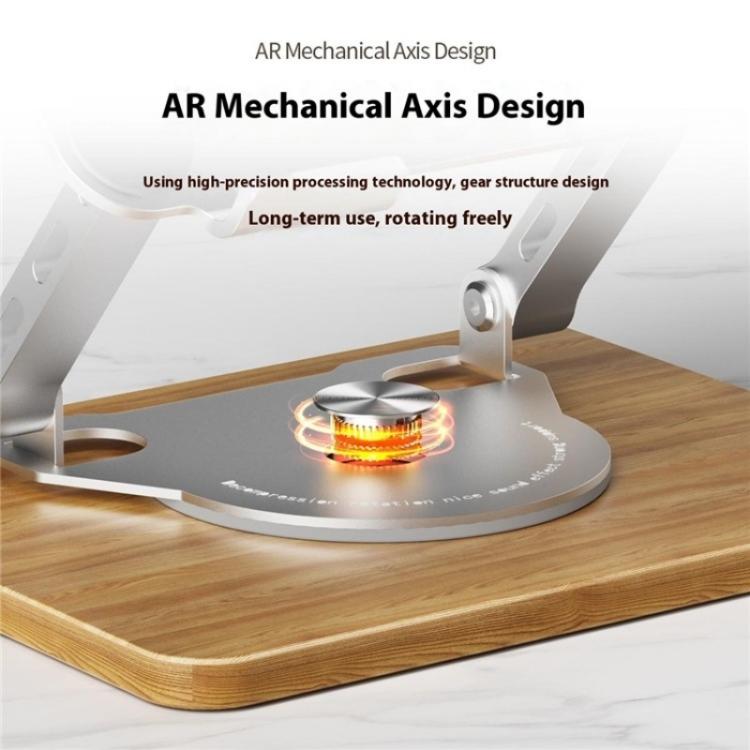 J31 Foldable 360-Degree Rotating Laptop Metal Wood Cooling Stand(Black) - Laptop Stand by PMC TechLife | Online Shopping South Africa | PMC TechLife | Buy Now Pay Later Mobicred