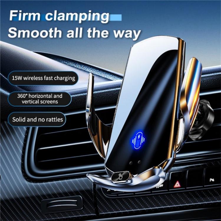 Q15 Car Vehicle Navigation Phone Holder Car Air Vent Mount Magnetic Wireless Charging Stand(Black) - Wireless Charging Pads by PMc TechLife | Online Shopping South Africa | PMc TechLife | Buy Now Pay Later Mobicred