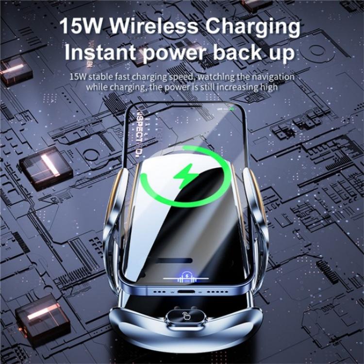 Q15 Car Vehicle Navigation Phone Holder Car Air Vent Mount Magnetic Wireless Charging Stand(Black) - Wireless Charging Pads by PMc TechLife | Online Shopping South Africa | PMc TechLife | Buy Now Pay Later Mobicred