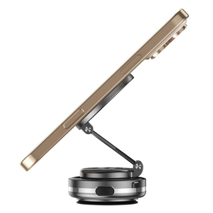 C6 Adjustable Folding Rotating Car Stand Vacuum Suction Cup Magnetic Phone Holder(Silver) - Wireless Charger Holders by PMc TechLife | Online Shopping South Africa | PMc TechLife | Buy Now Pay Later Mobicred